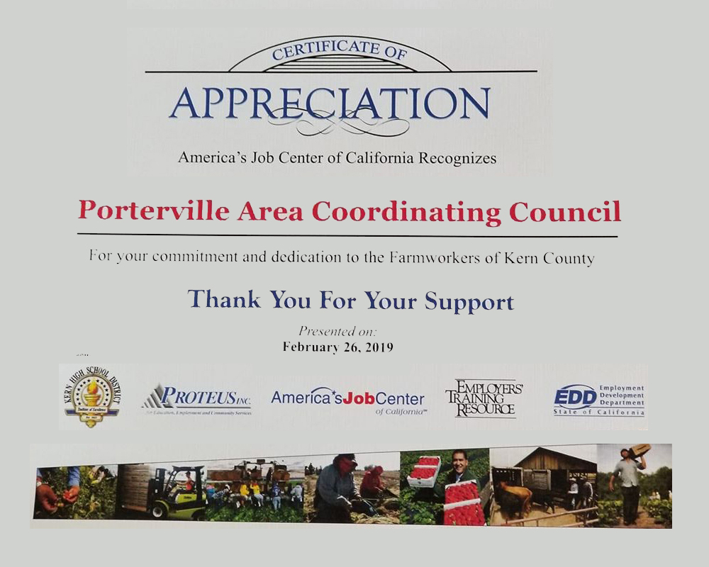 About Us - Porterville Area Coordinating Council